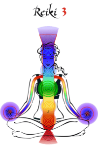 Illustrative image portraying the energy in a person after an Initiation. Illustrative of Level 3 & Masters Level.